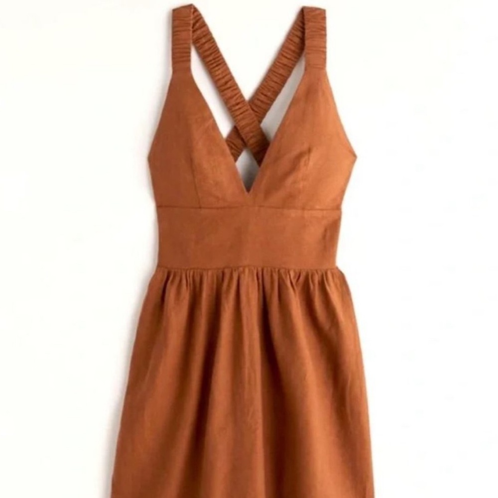 Abercrombie & Fitch Brown Sleeveless V-Neck Sundress